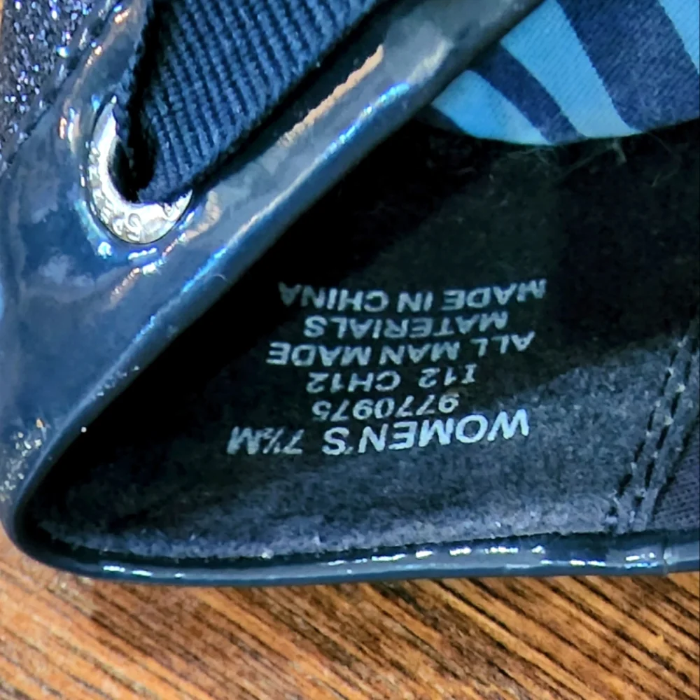 Sperry Women's Navy Sparkle Bow Loafers Size 7.5 - Picture 9 of 9